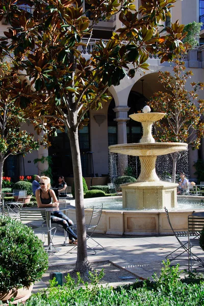 Casa con cortile e giardino — Foto Stock