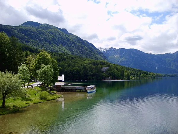 Güzel Slovenya Manzarası Bohinj Gölü Triglav Ulusal Parkı Slovenya — Stok fotoğraf