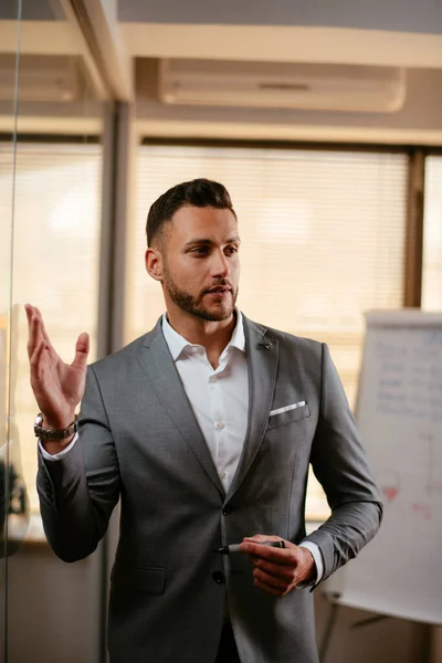 Businessman Meeting Presenting New Business Strategy Royalty Free Stock Images