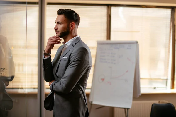 Businessman Meeting Presenting New Business Strategy Stock Photo