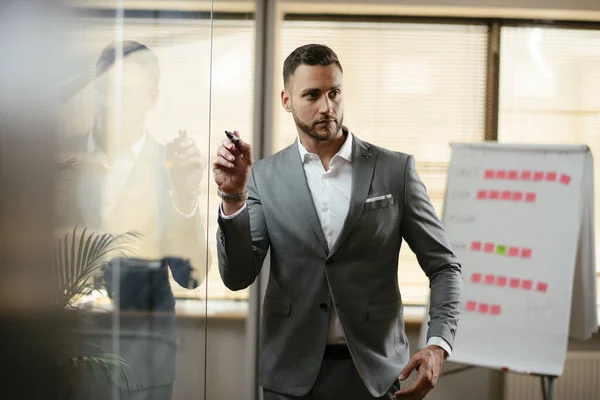 Businessman Meeting Presenting New Business Strategy Stock Image