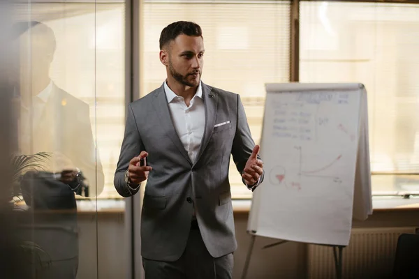 Businessman Meeting Presenting New Business Strategy Stock Picture