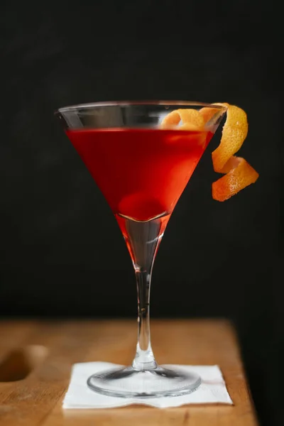 Koktail Merah Kaca Koktail Cosmopolitan — Stok Foto