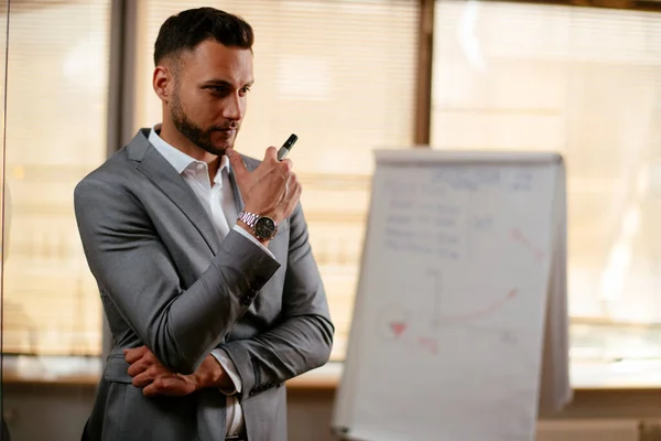Businessman Meeting Presenting New Business Strategy Stock Picture