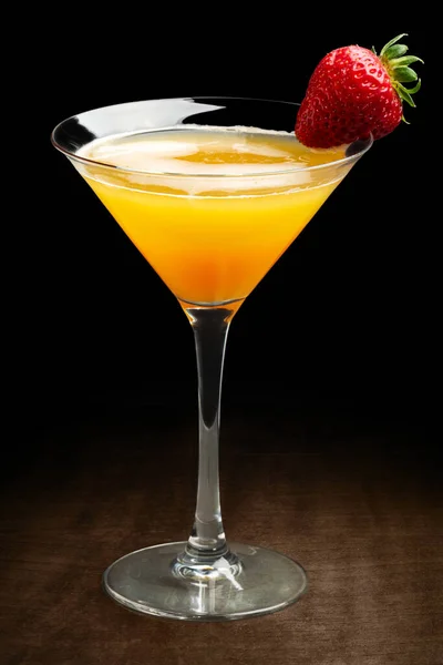 Close Refreshing Daiquiri Cocktail Drink Black Background — Stock Photo, Image