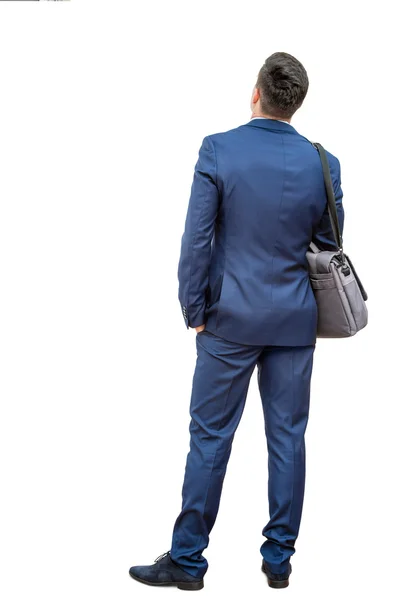 Vista posteriore dell'uomo d'affari in giacca e cravatta . — Foto Stock