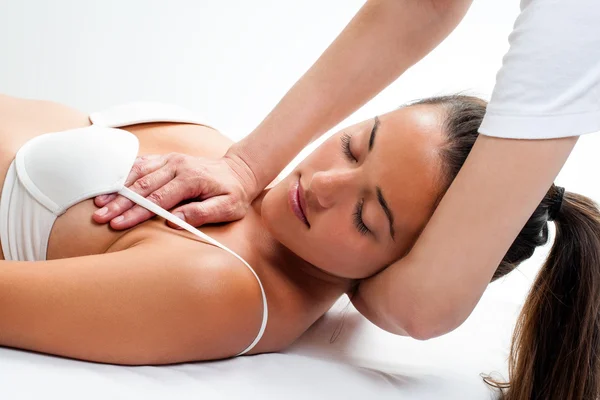 Massage du cou ostéopathique — Photo