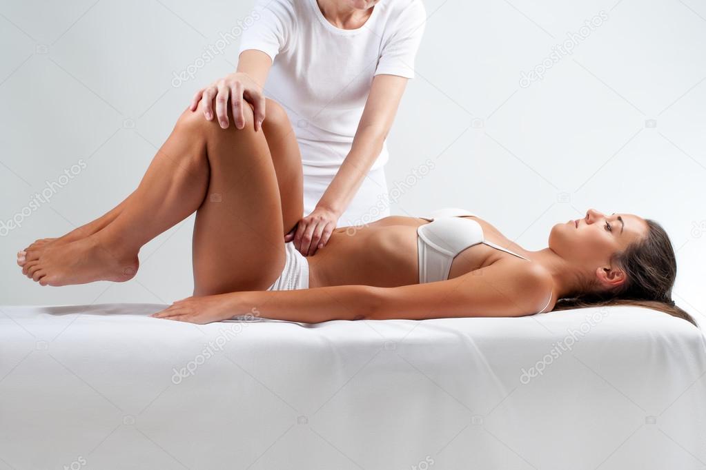 Woman at osteopathic session