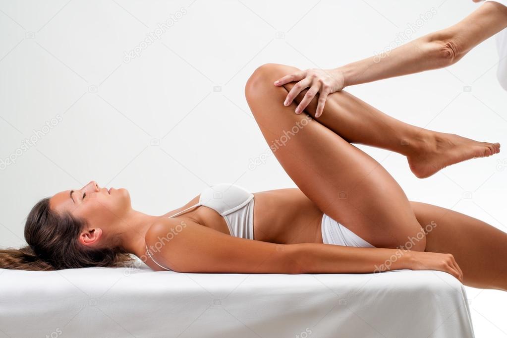Physiotherapist doing healing massage