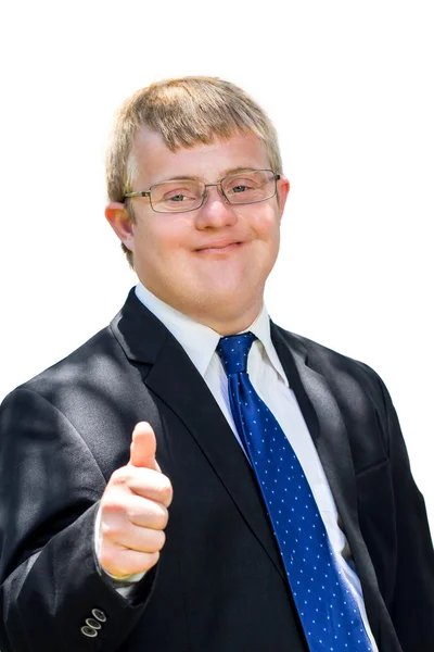 Young handicapped businessman — Stock Photo, Image