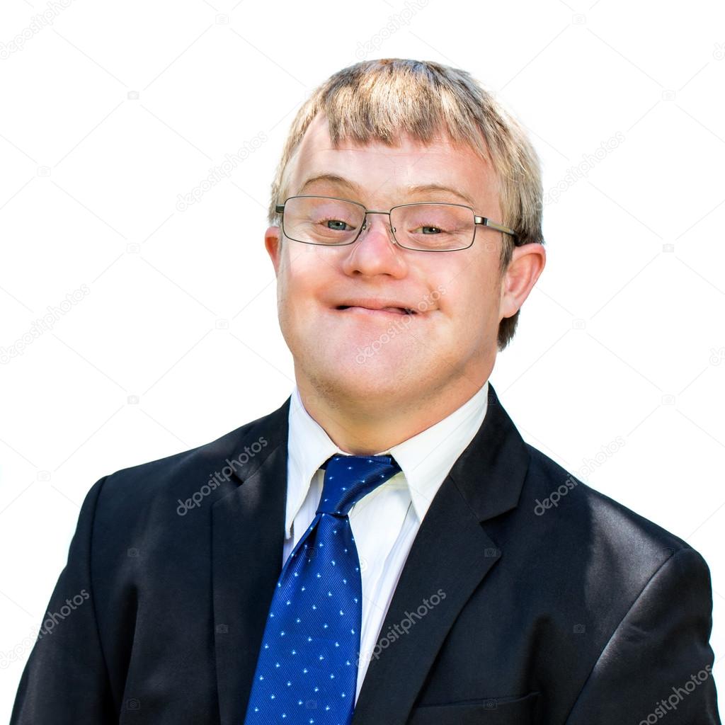 young handicapped businessman