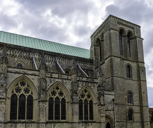 Catedral Chichester Formalmente Conhecida Como Igreja Catedral Santíssima Trindade Chichester — Fotografia de Stock