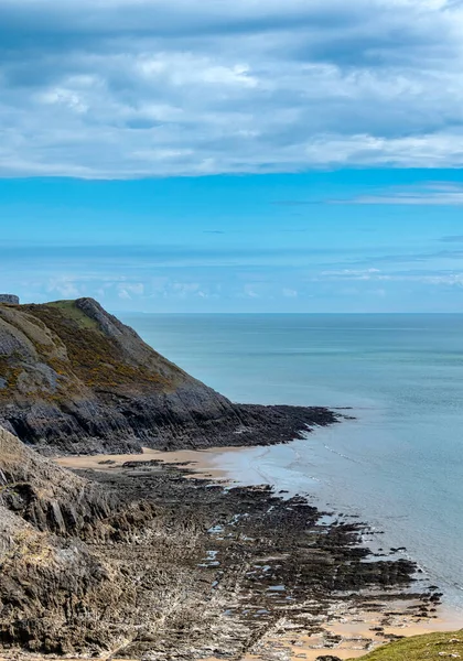 Three Cliffs Bay Der Südküste Der Gower Halbinsel Swansea Wales — Stockfoto