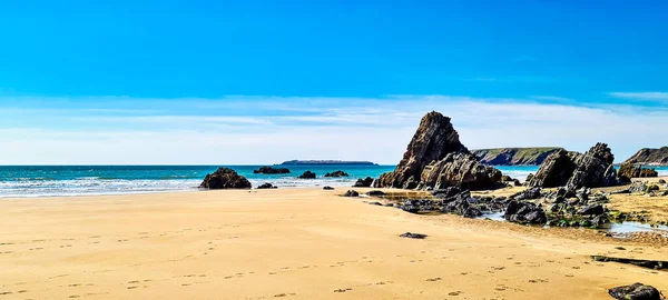 Waliser Strand Marloes Sands Pembrokeshire Wales Großbritannien — Stockfoto