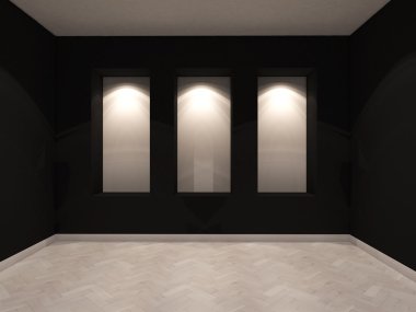 ahşap zemin ile kanal duvar süslemeleri