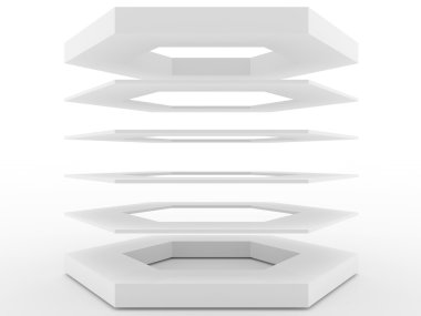 Beyaz rafa havada yüzer