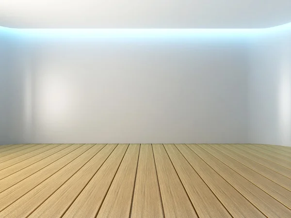 Sala vazia parede curva branca — Fotografia de Stock