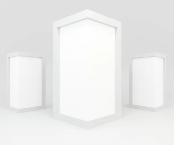 Anúncios de quadro branco em branco — Fotografia de Stock