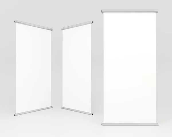 Roll up banner stand — Stockfoto