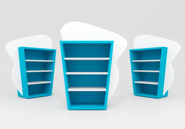 Blue shelves — Stock Photo, Image