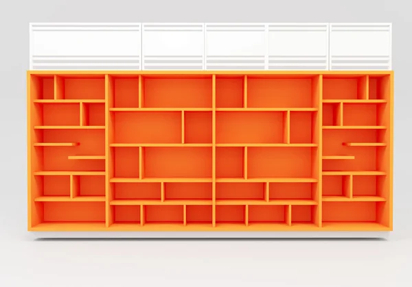 Orange Book shelves — Stock Photo, Image