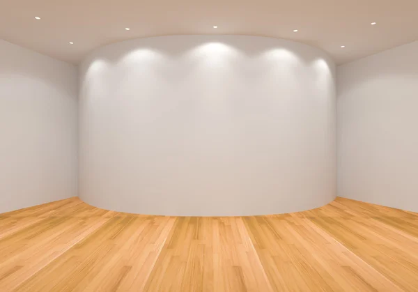 Το δωμάτιο άδειο λευκό καμπύλη — Φωτογραφία Αρχείου