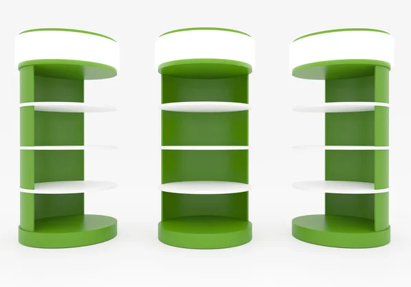 Green Circular Shelves — Stock Photo, Image