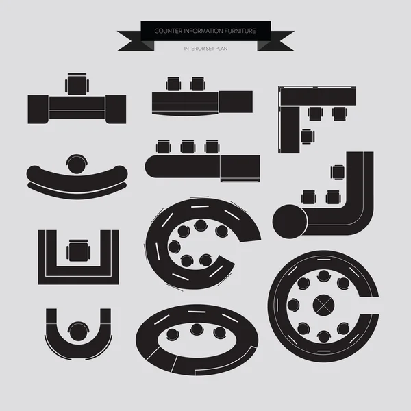 Contador de información Muebles Icono — Archivo Imágenes Vectoriales