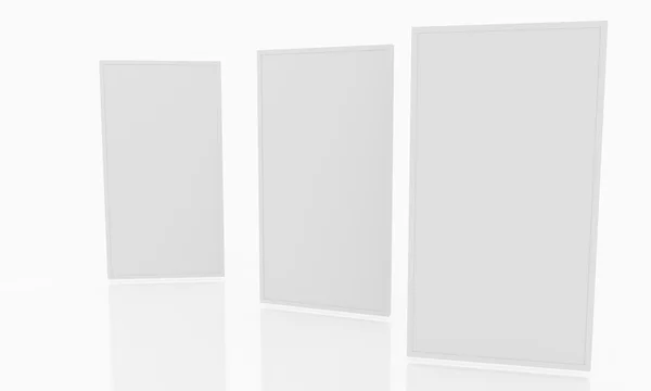 Placa branca em branco — Fotografia de Stock