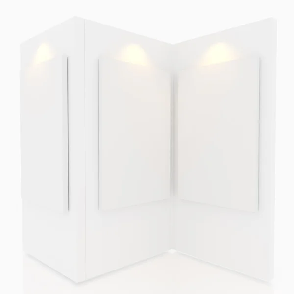 White Stand with white gallery — Stock Photo, Image