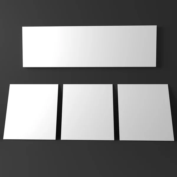 Leeg wit bord op lege ruimte — Stockfoto
