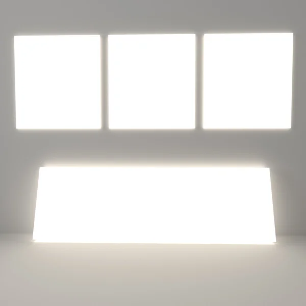 Weiße Tafel auf leerem Raum — Stockfoto