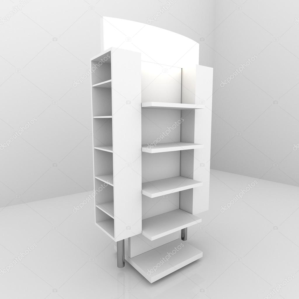 Color white shelves 