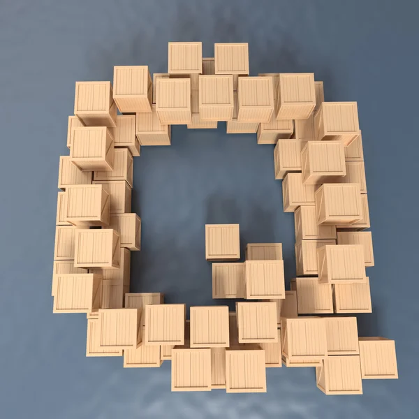 Alphabet Crate Q — Stockfoto
