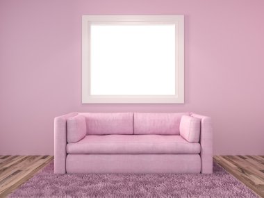 Modern oturma odası. 