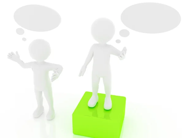 Person with empty speech bubble — Stock Photo, Image