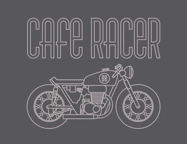 カフェ レーサー バイクのデザイン — ストックベクタ