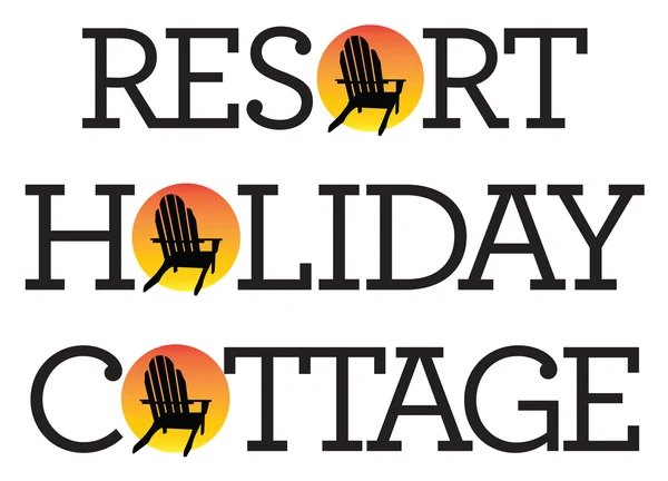 Adirondack Chair Grafica delle vacanze — Vettoriale Stock