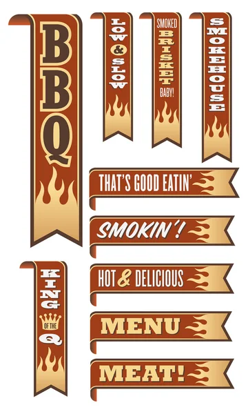 BARBECUE BANNERS — Stock Vector