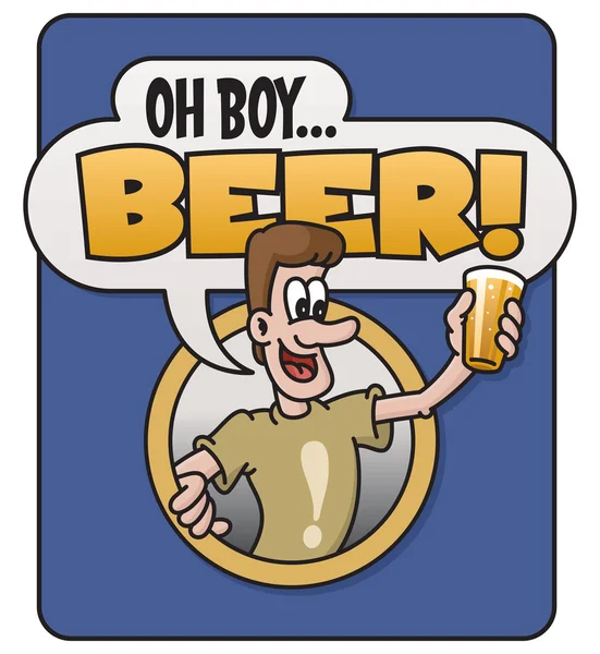 ¡Cerveza Boy! diseño vectorial — Archivo Imágenes Vectoriales