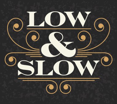 Düşük ve yavaş vektör amblemi