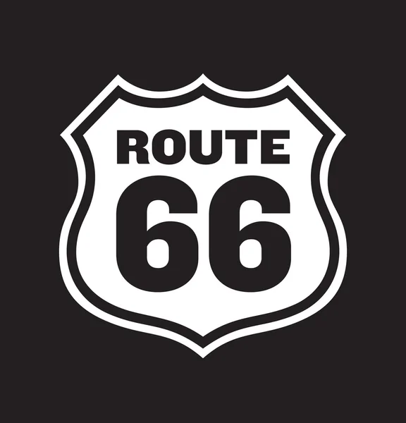 Route 66 verkeersbord — Stockvector