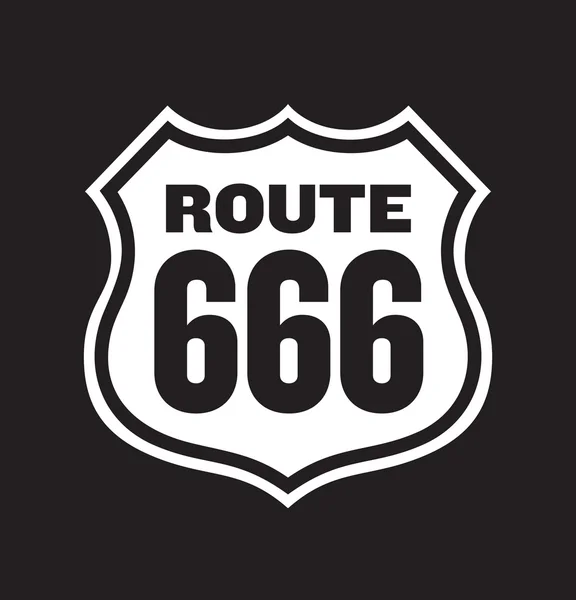 Route 666 Road Sign — Stockvector