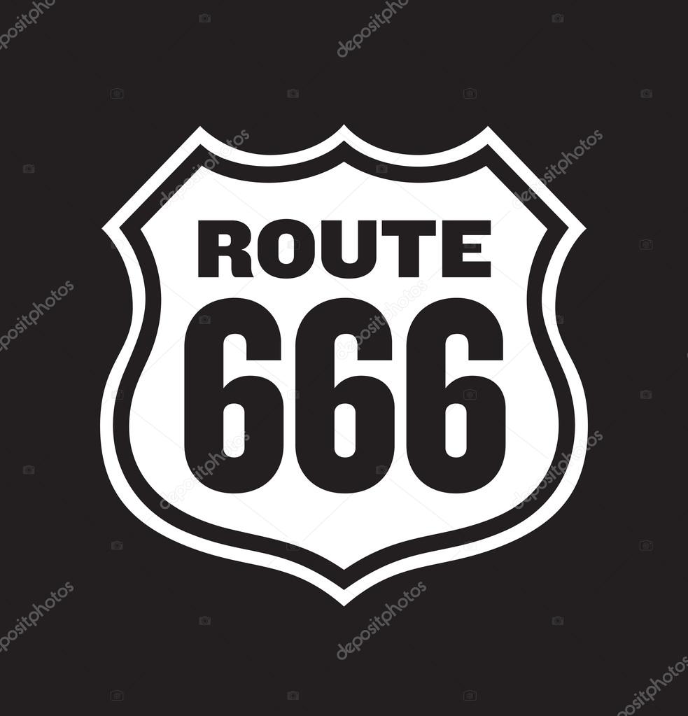 Route 666 Road Sign — Stock Vector