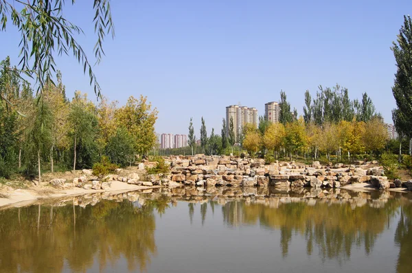 Stad van Datong (Shanxi, China). Parklandschap — Stockfoto