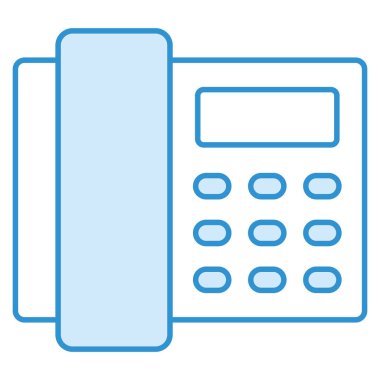 Faks & sabit hat için iş ve teknoloji simgesi 