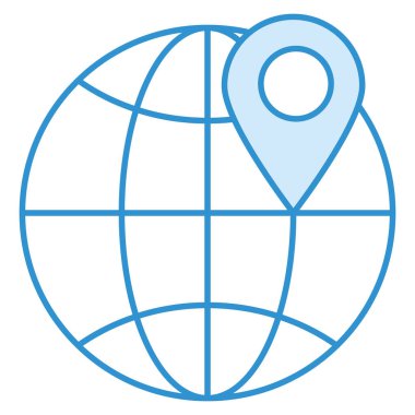 Dünya & konumu için iş ve teknoloji simgesi 