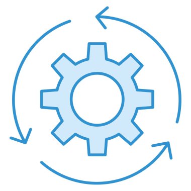 Teçhizatı yapılandırmak için iş ve teknoloji simgesi 