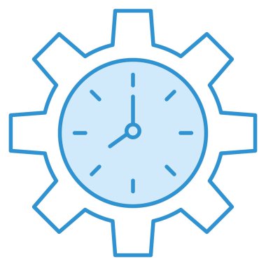 Zaman & ayarlama için iş ve teknoloji simgesi 