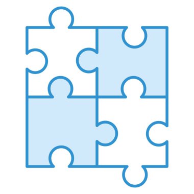 Takım çalışması ve yapboz için iş ve teknoloji simgesi 